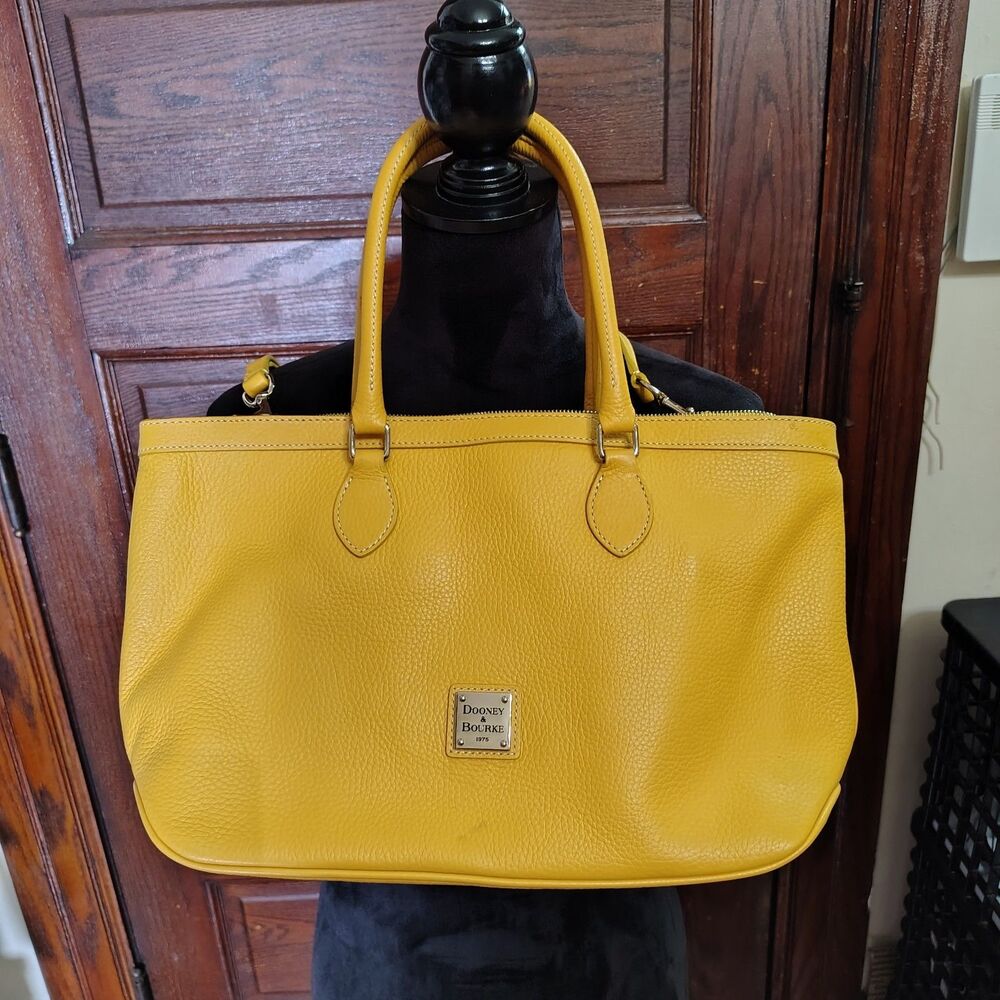 Dooney and Bourke Yellow Pebble Tote Purse